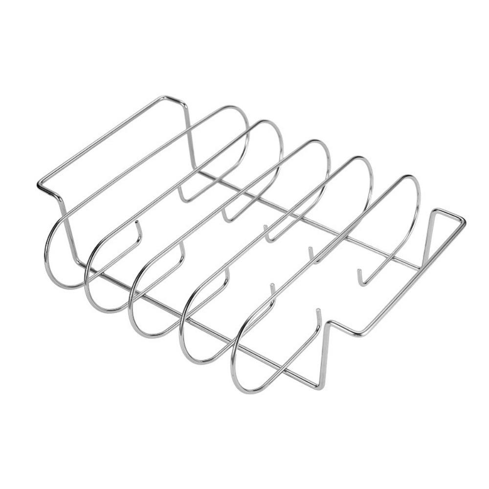 Non-Stick BBQ Rib Rack  Stand Stainless Steel Chicken Beef Ribs Grill Barbecue Steaks Rack  Camping