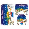 Christmas Bathroom Floor Mat Toilet Three-Piece Set