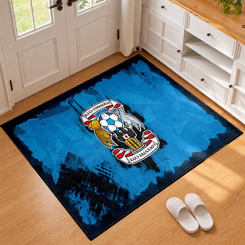 Coventry City F.C. Carpet Door Mat for Living Room or Bedroom Protective Mat Under Chair Office Decoration Christmas Gift Birthday Present
