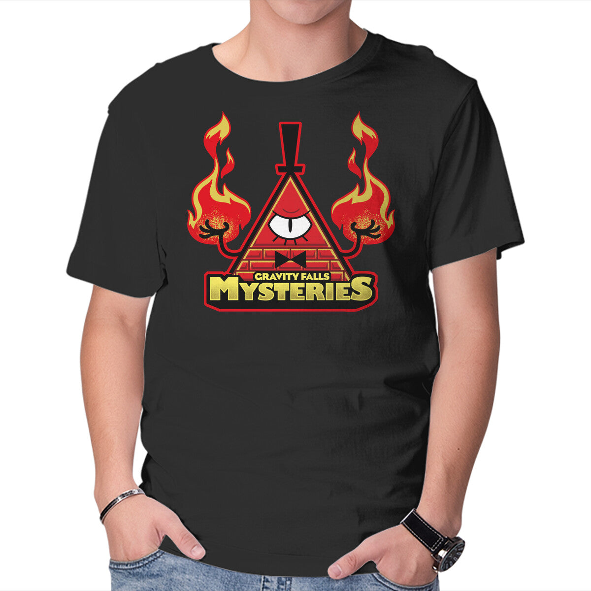 Unisex Crew Neck T-Shirt Gravity Falls Mysteries Graphic Short Sleeve Casual Tee XXXL