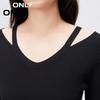 ONLY Women's Sweet V-Neck Off-Shoulder Knit Sweater