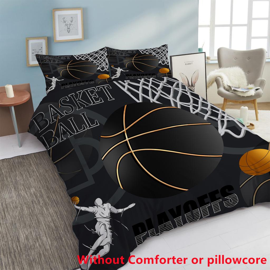 Mode Cartoon Fußball Print Bettbezug Set Fußballmuster Sportthema Bettwäschebezug Bunter Stil Bettdeckenbezug Sets