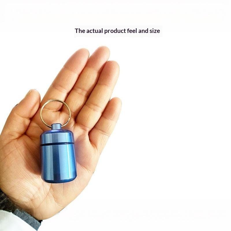 Portable Mini Pill Case Keychain Box Waterproof Travel Container Bottle With Keyring For Medicine Ear Plug Jewelry