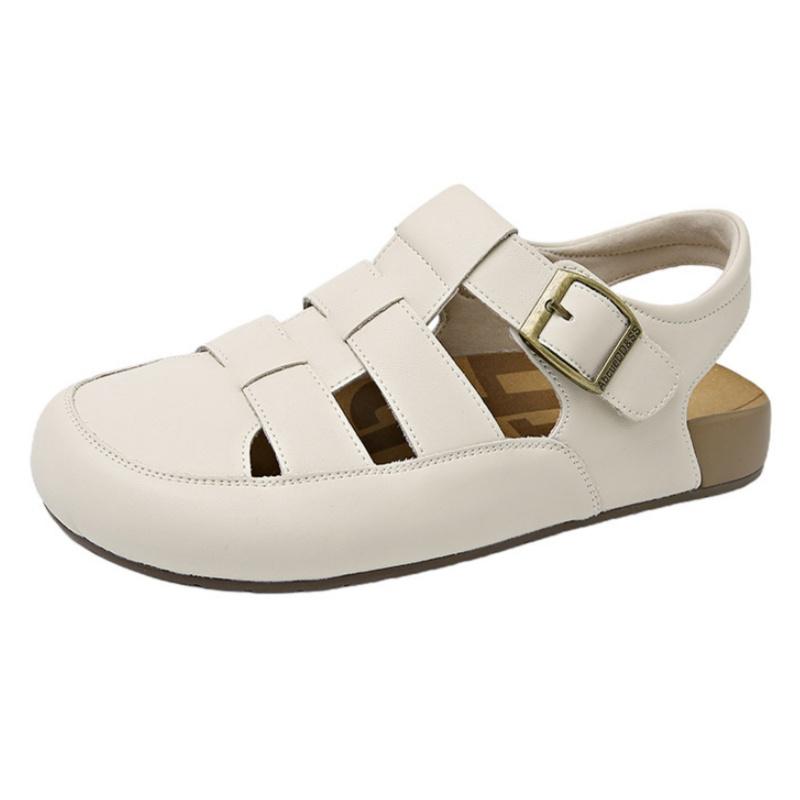 Fashion 2025 Summer New Style Hollow Breathable Women Sandals Classical Outside Beach Flat Shoes Colsed Toe Low Heels Women Sandals