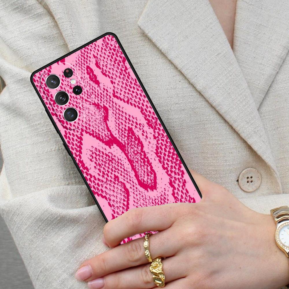 Snakeskin Pattern Cell Phone Case for Samsung Galaxy S26 Ultra S25 S24 S23 S22 S21 S20 Note10 Cover