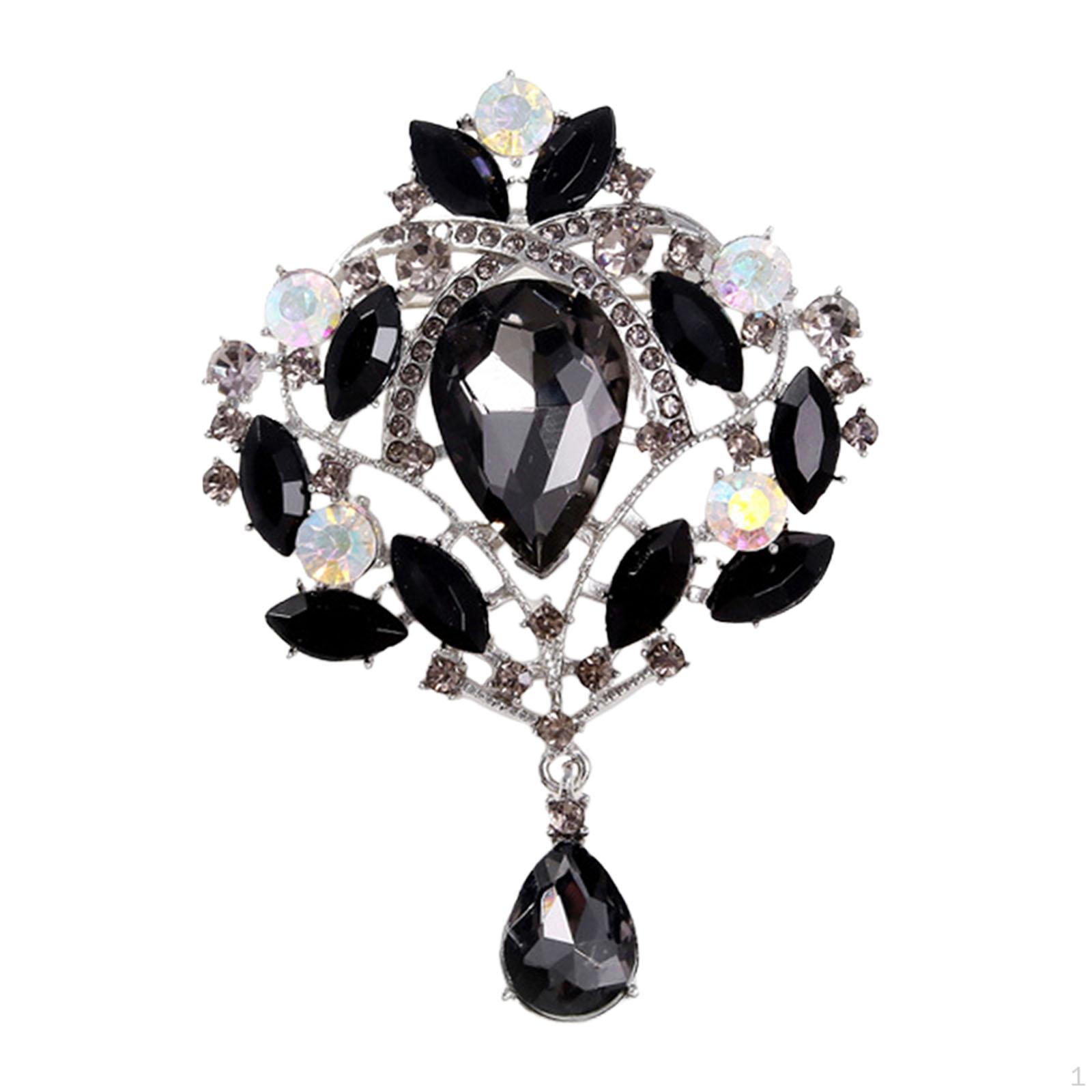 

Брошки зі стразами, брошка з кришталем, аксесуари для костюмів, ювелірні вироби, жіноча декоративна шпилька для Black