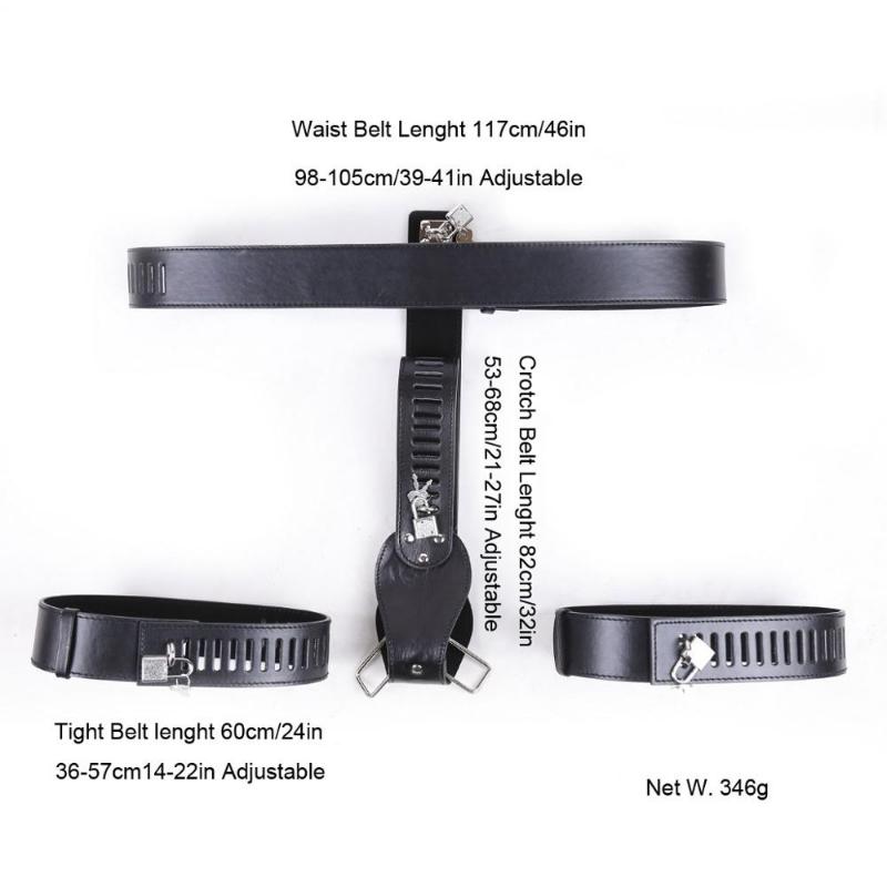 Frauen Abschließbare Keuschheit Höschen Gürtel PU Leder Tanga Hosen Schloss BDSM Zurückhaltung Oberschenkel Manschetten Sex Dessous Slips Weibliche Unterwäsche