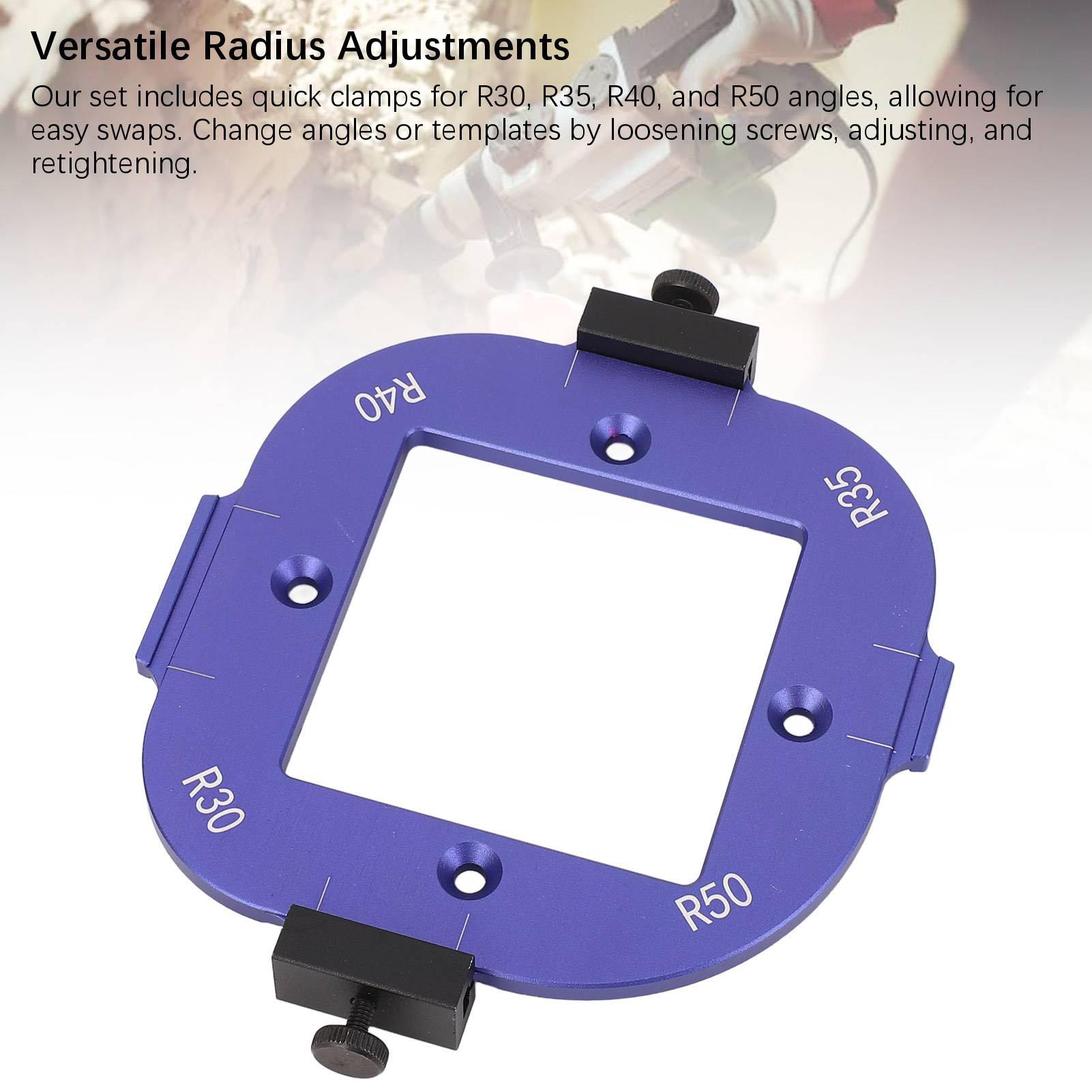 

Деревообработка Шаблон для закругления углов Радиус R30 R35 R40 R50 Сплав алюминия Радиус угла для фрезерного стола