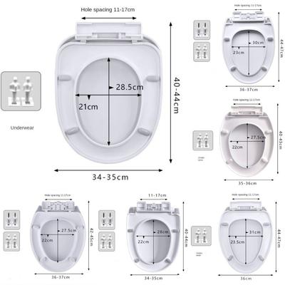 Antibacterial Toilet Lid White Toilet Seat Lid Durable Toilet Parts  Bathroom