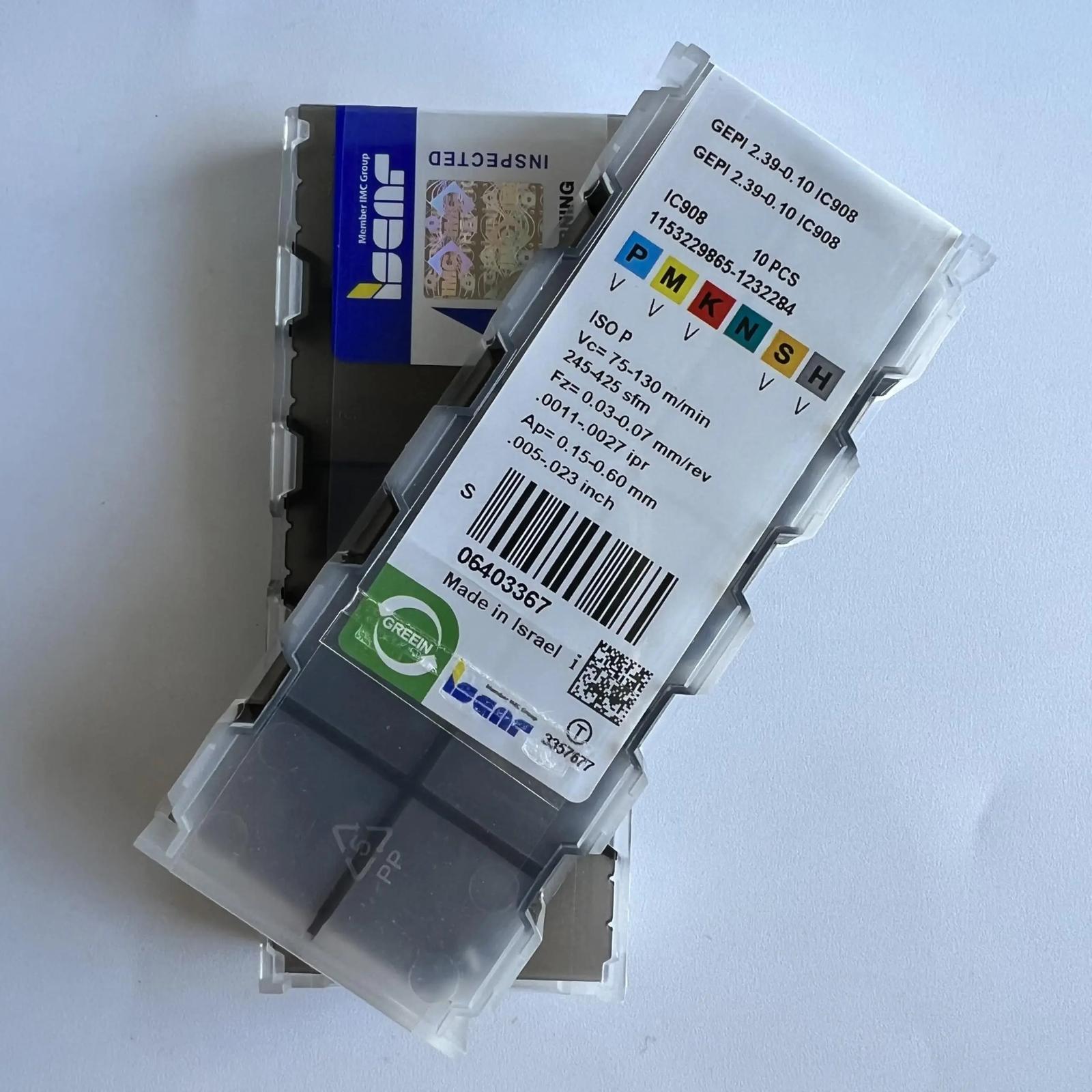

ISCAR / GEPI2.39-0.10 IC908 /Industrial indexable Carbide Inserts 10 PCS