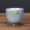 Chaxun Enamel Gilt Silver Rim Crystal Porcelain Tea Cup