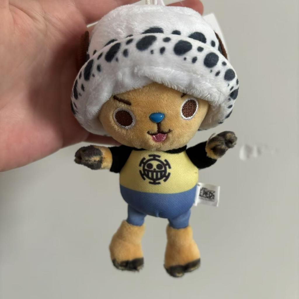 Anime One Piece Luffy Tony Tony Chopper Sanji Ace Trafalgar Law 10Cm Elk Shape Cute Plush Toy Pendant Keychain Kid Birthday Gift
