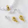 1Pc Copper Bead Settings Universal Clasps DIY Pearl Necklace Bracelet Screw Clasps Craft Lobster Clasps Eye Pins Combo Accessory