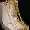 50CM Transparent Crystal Round Charm 10mm Circle Tassel Beaded Copper Short Waist Chains Necklace Bracelet DIY Jewelry Making