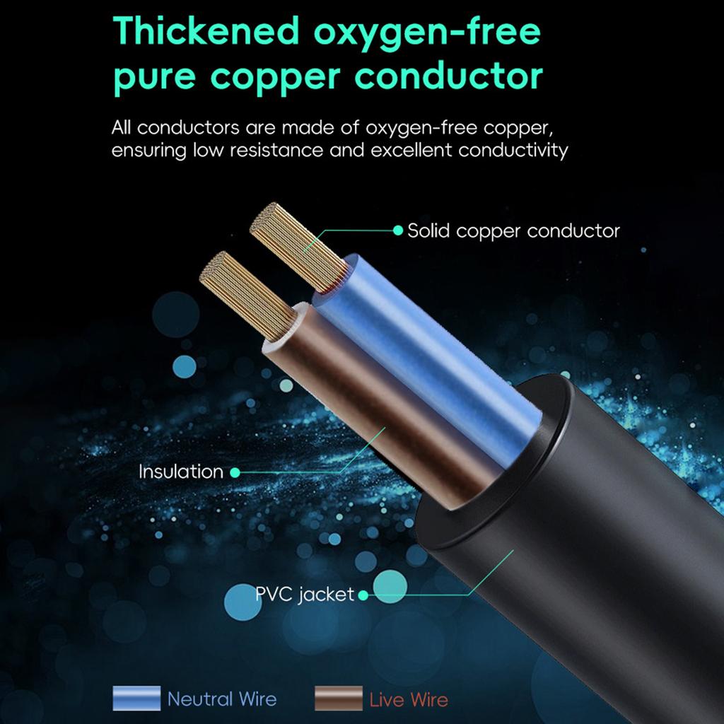 2 Pin Power Supply Cord For Gaming Consoles Power Supply Cable 100cm/150cm/300cm