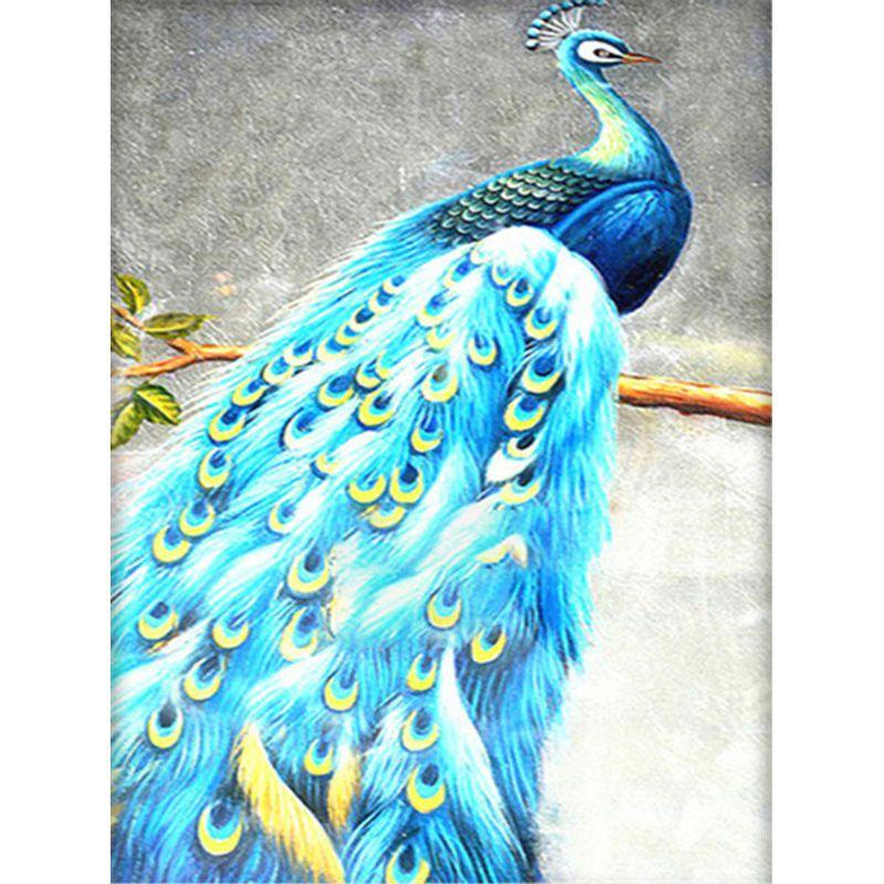 Pătrat cu diamante mozaic păun animal brodare completă broderie cu diamante pictură cu strasuri pentru decorarea casei