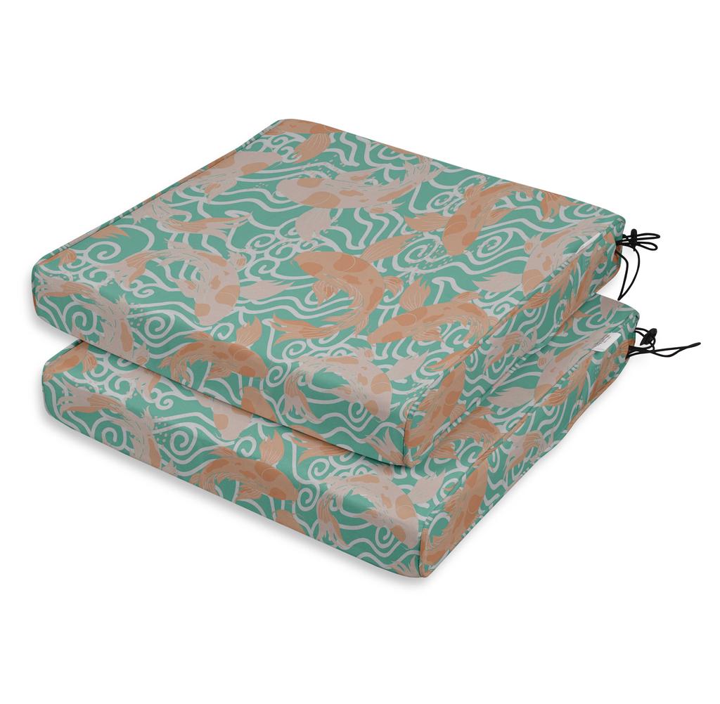 Vargottam Perfect Outdoor Indoor Square Corner Seat Cushions Water-Resistant Lounge Chair 18.5" X 16" Home Office Patio Furniture