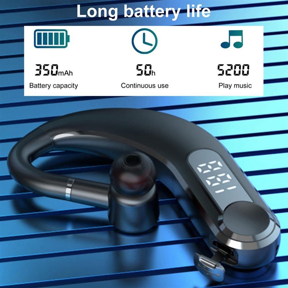 Bone Conduction Earphones, Earphone-Type Bone Conduction Sound Amplifier with Volume Control, 360-Degree Sound Collection, Open-Ear Hanging Design,