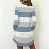Women's Fashion Casual Geometric Print Long Sleeve Neck Dress for Everyday Wear