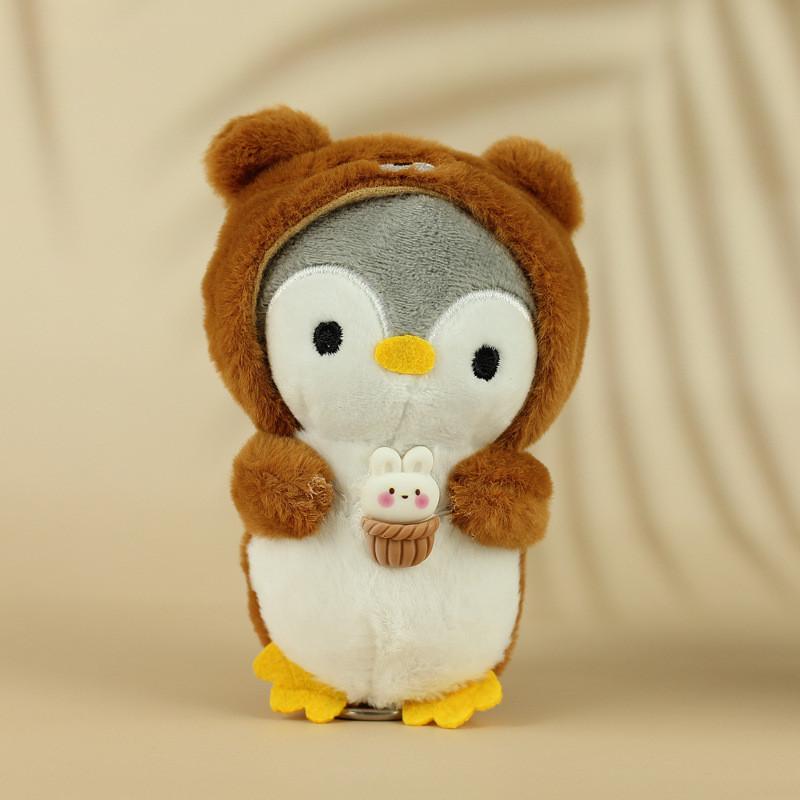 Cute 12cm Plush Penguin Doll Keychain With Charming Colors For Unique Gifts
