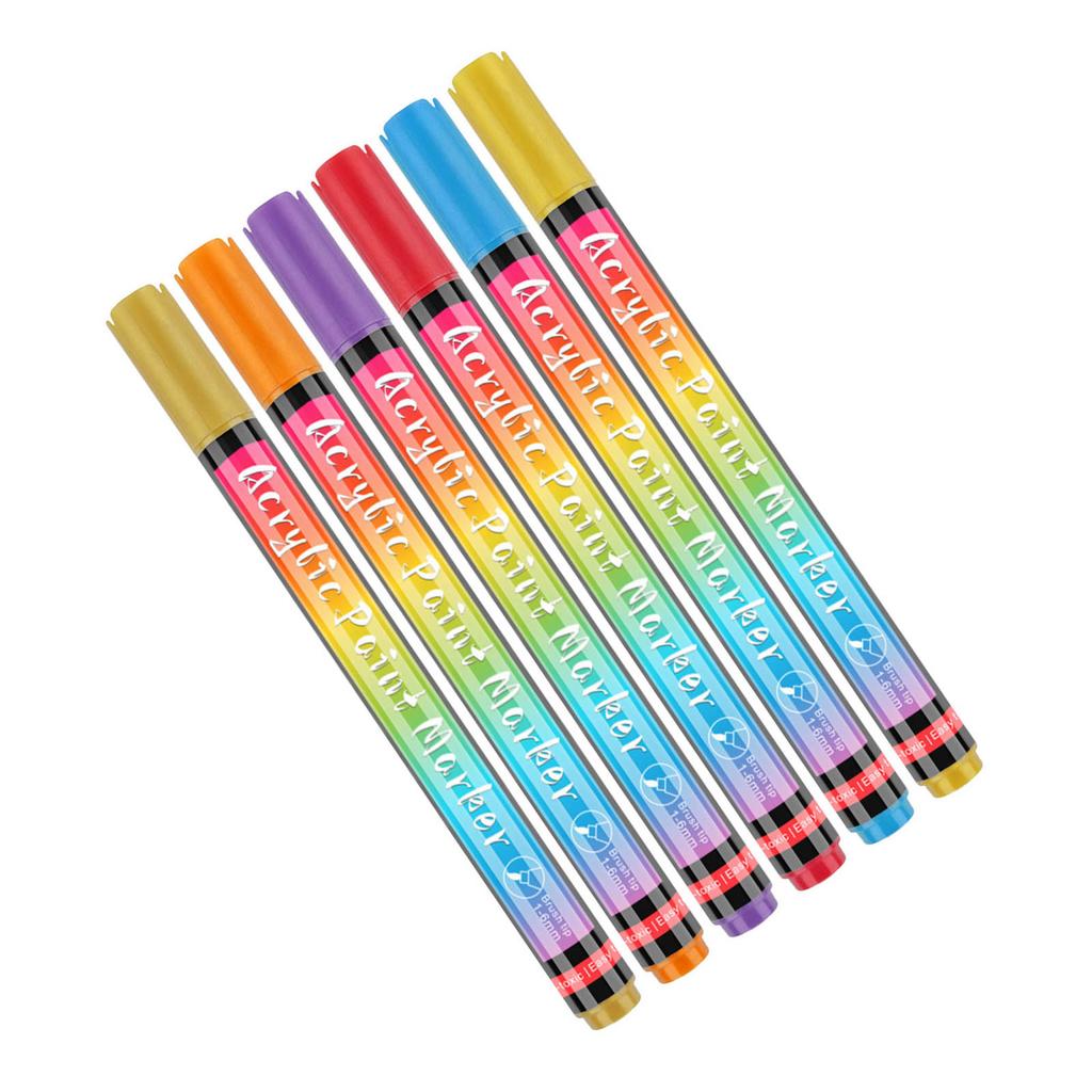 6pcs Pet Nail Polish Pens Quick Drying Safe Smellless Painting Pen for Stylish Dog Nail Art for Home and Pet Salons