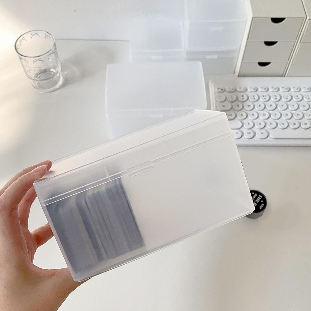 3-inch Small Card Protection Storage Box Desktop Storage Dustproof Box Stationery Material Sorting Box Large Capacity Dustproof