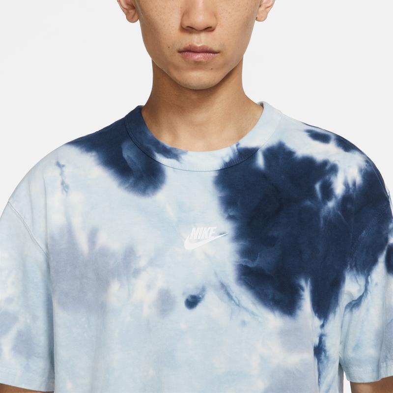 Nike Tie-Dye Print Loose-Fit Sports Short-Sleeve T-Shirt Men Tops Slate-Blue DD2721-104