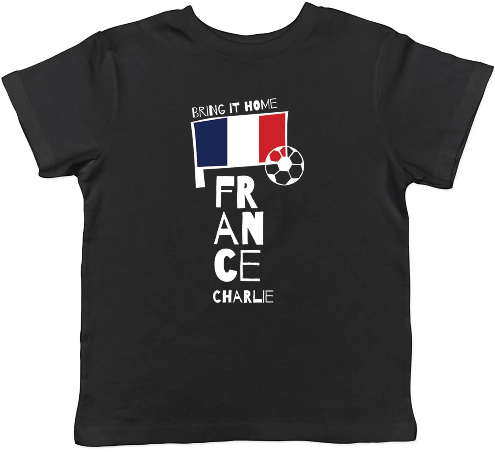 Personalised France Football Kid T-Shirt Bring it Home Soccer Supporter Boy Girl 110