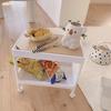 Rolling Cart Large Capacity Eco Friendly PP MDF Sturdy Construction Space Saving Utility Cart For Beauty Salon
