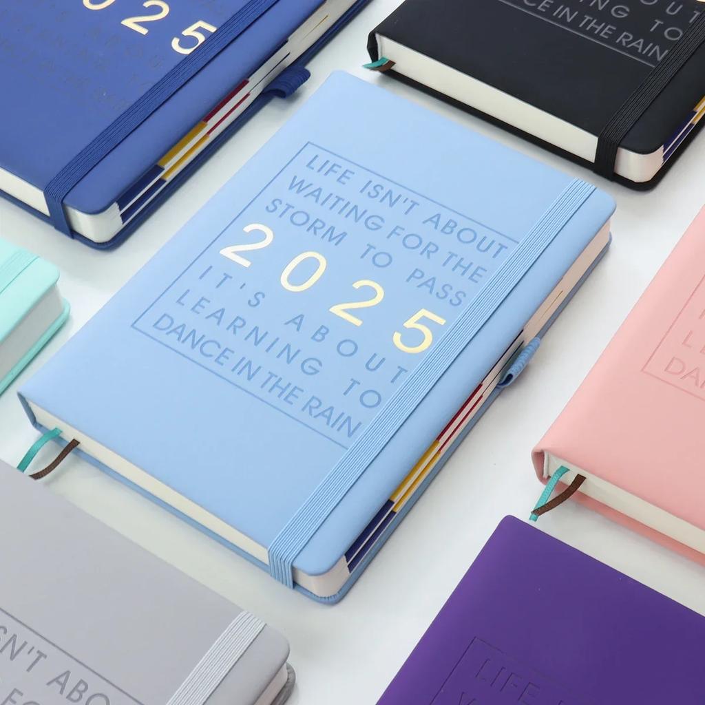 Daily Planner for 2026 English Inner Pages Leather Cover Paper 100GSM Planner Schedule Business Week Planner Notebook