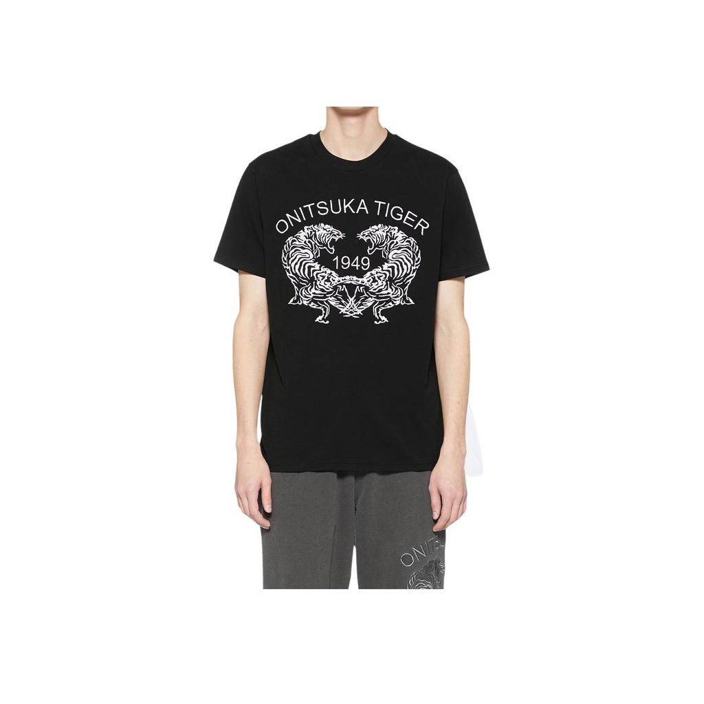 ONITSUKA TIGER Letter And Number Print Casual Fashion Simple Round Neck Short Sleeve T-Shirt Unisex Tops 2183B368-001