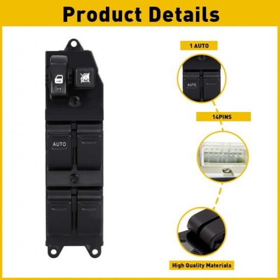 Power Master Window Switch Front LH Driver For Side Toyota Avalon Camry Corolla