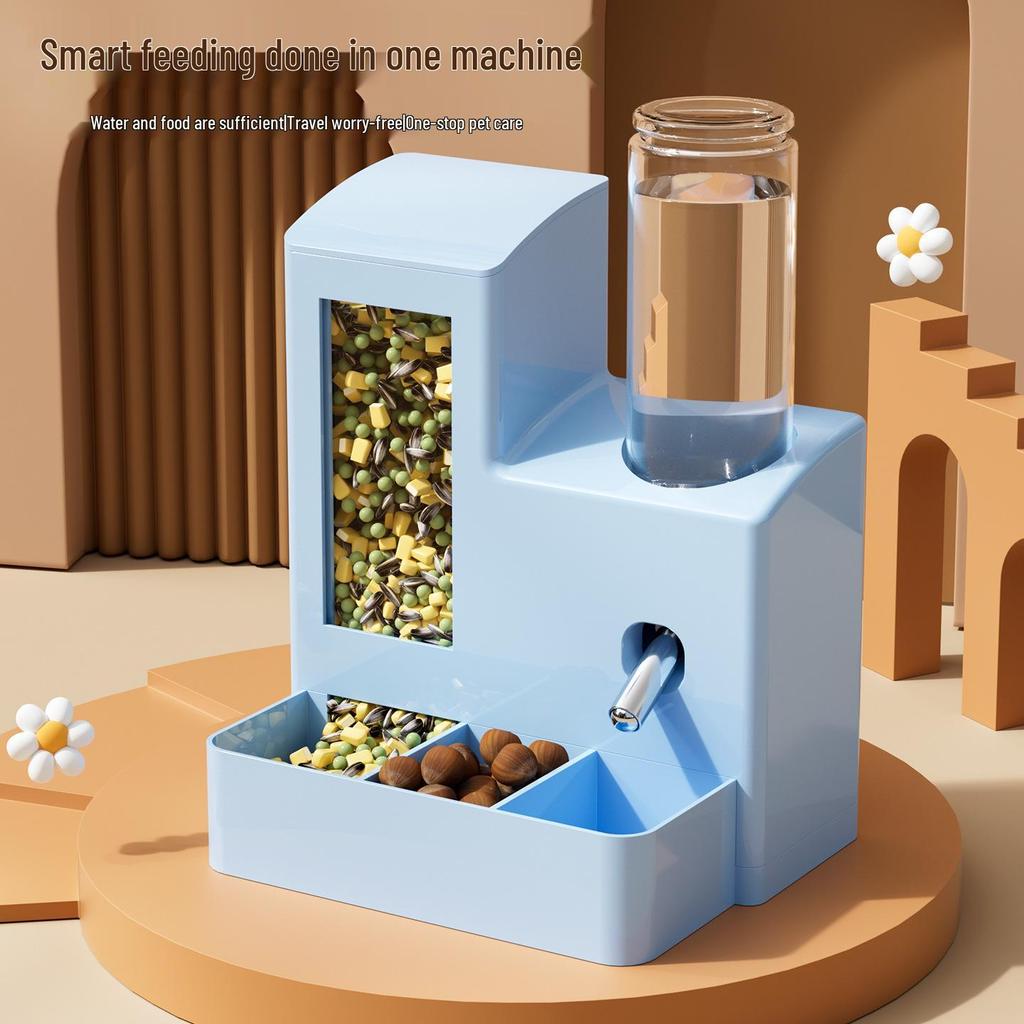 Golden Hamster All-in-One Feeder & Leak-Proof Water Dispenser