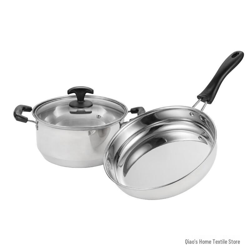 

Debo Nackso Stainless Steel Fry Pan & Soup Pot Set