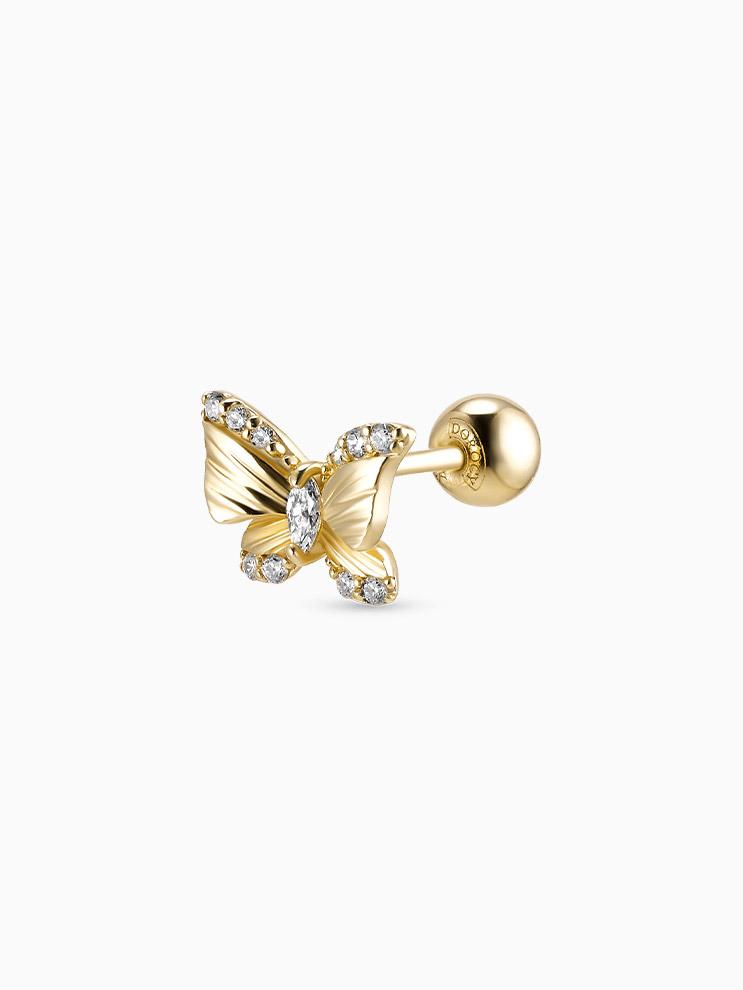 Dorocy 14K Moissanite Flower Bloom Earrings (2 Types)