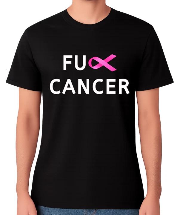 F#ck Cancer T-Shirt Pink Ribbon Breast Cancer Awareness Unisex Tee XL