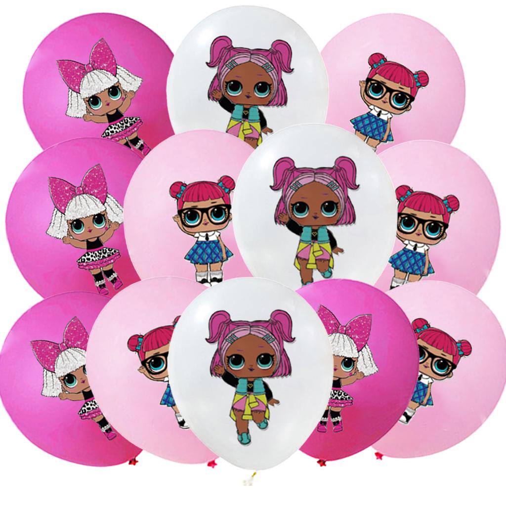 Surprise Doll Birthday Theme Decorations Backdrop Baby Shower Suppl Lol Party Cake Topper Balloon Paper Banner Plates Cups for Round Sensory Durable