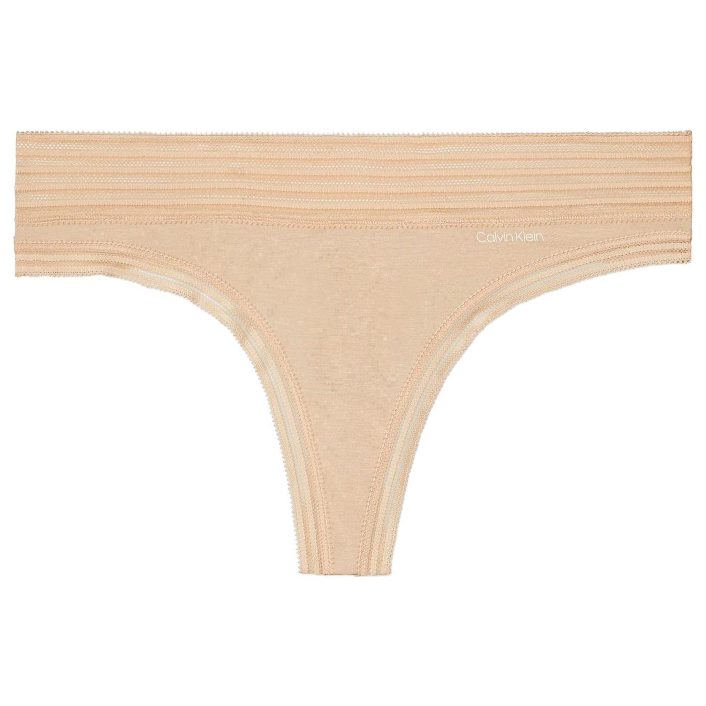 

Calvin Klein Однотонное облегающее белье-стринги Женское белье Бежевый QD3670-265 M