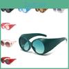 Trendy 2023 Vintage Oval Sunglasses With Large Red Frame And Black Lens For Women Street Style Punk Hip-hop Neutral Gender Fashion