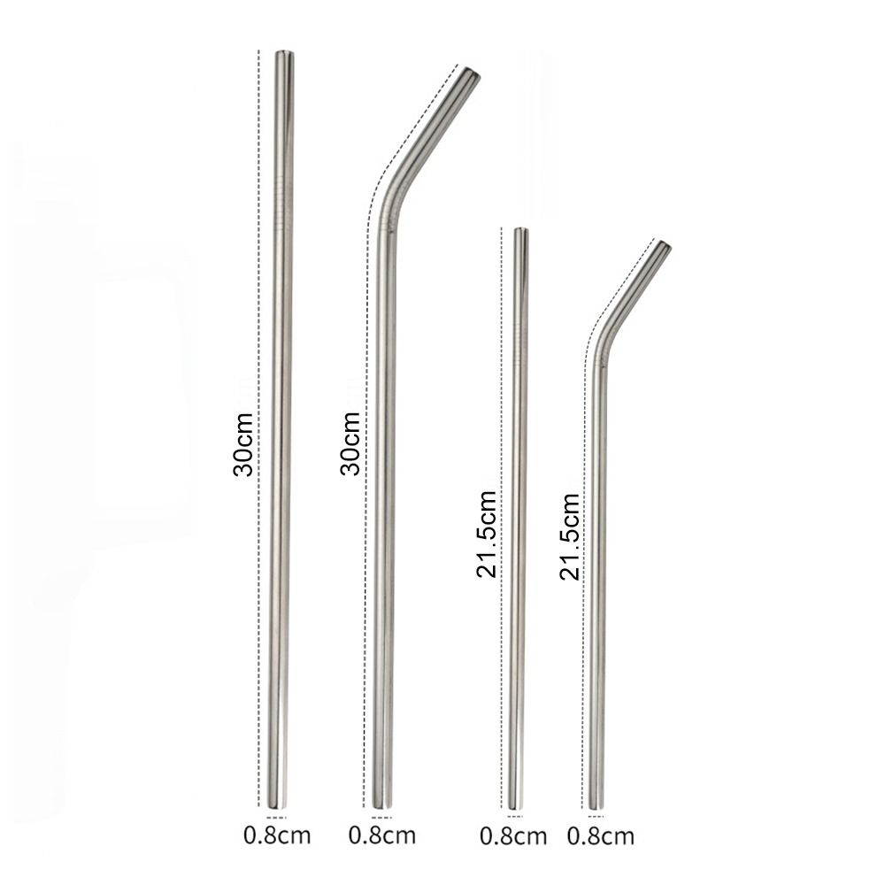 6Pcs Silver Cup Straw Straight Bent Replacement Straw for Stanley 30oz 40oz Tyeso Cup