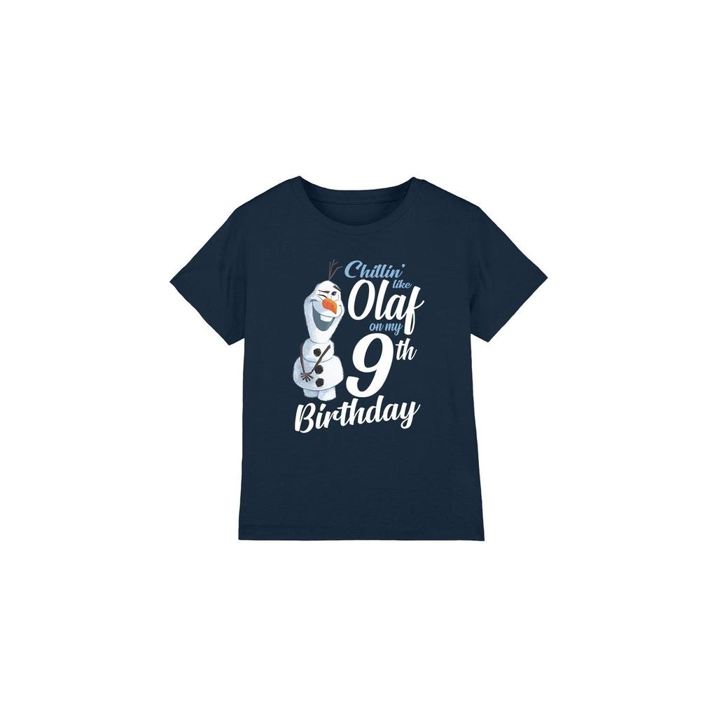 Frozen Childrens/Kids Chillin Like Olaf 9th Birthday T-Shirt