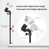 Dimmable LED Video Light With Monopod Mount Bracket Photography Lighting 155W Lamp Bulb EU E27 Base For Photo Studio Live Stream