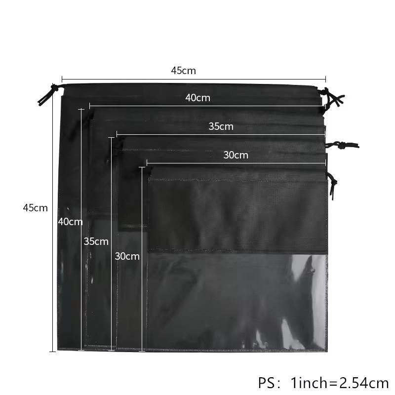 Dust Bag Handbag Moisture-proof Bundle Pocket Transparent Drawstring Storage Bag Dustproof Handbag Cover bathroom