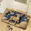 New Year 3D Deer Absorbent Non-Slip Carpet - Cute Diatom Mud Bathroom Mat, Wear & Dirt Resistant