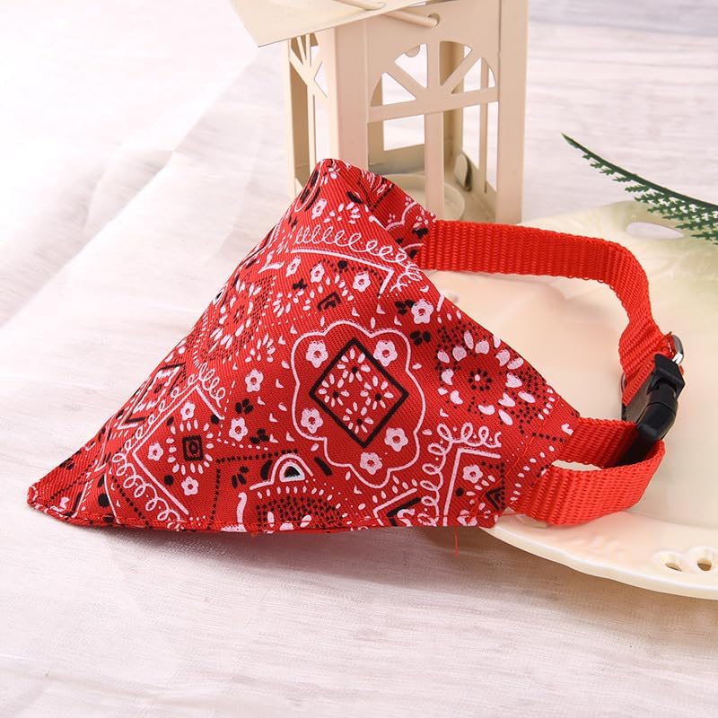 Adjustable Dog Bandana for Boy Girl Red Dog Handkerchief for Halloween Bandanas for Puppy Bandanas for Boys Girls Pet Neck Scarf for Cat Puppy