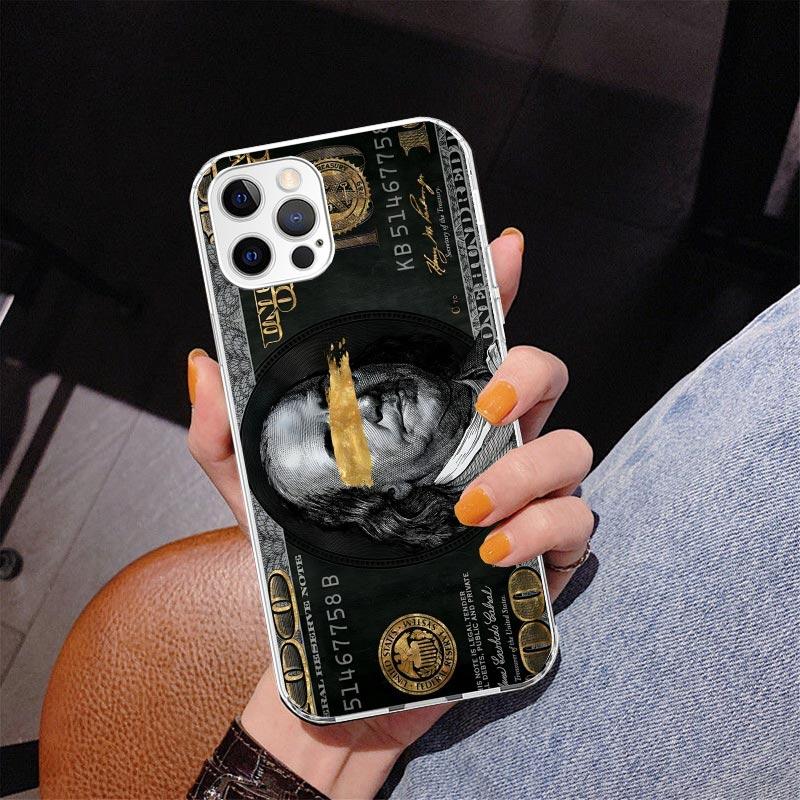 Banknote Dollar Cash Money Phnoe Case for Iphone 17 Air 16 11 12 13 Mini 14 Plus 15 Pro Max 7 8E SE 2020 16ProMax Phone Cover Co