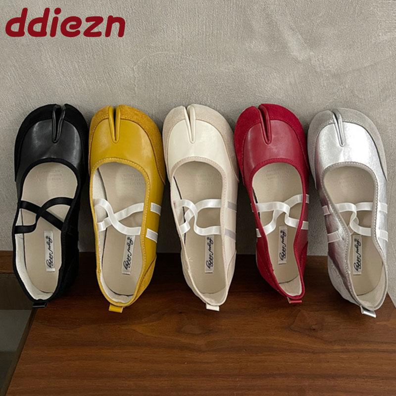 Móda Móda Zvláštní Špička Dámské Baleríny Boty 2025 Nové Na Jaro Léto Dámská Mělká Obuv Křížově Vázané Dámské Baleríny Boty