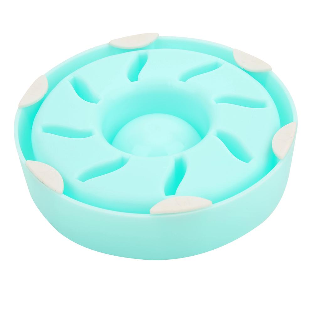 Plastové vynikající protiskluzové dno pro domácí mazlíčky proti udušení Potřeby pro pomalé krmení pro psy a kočky(Korálově růžová )