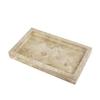 Handcrafted Wabi Sabi Yellow Tray, Geometric High-Footed Multi-Functional Server for Fruit,Natural Crackle Textured Centerpiece