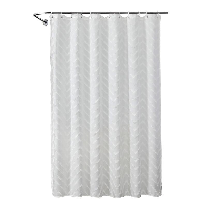 CHUSE Simple Cut-Flower Polyester Waterproof Shower Curtain